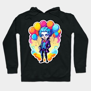 Clown Halloween Illustration Hoodie